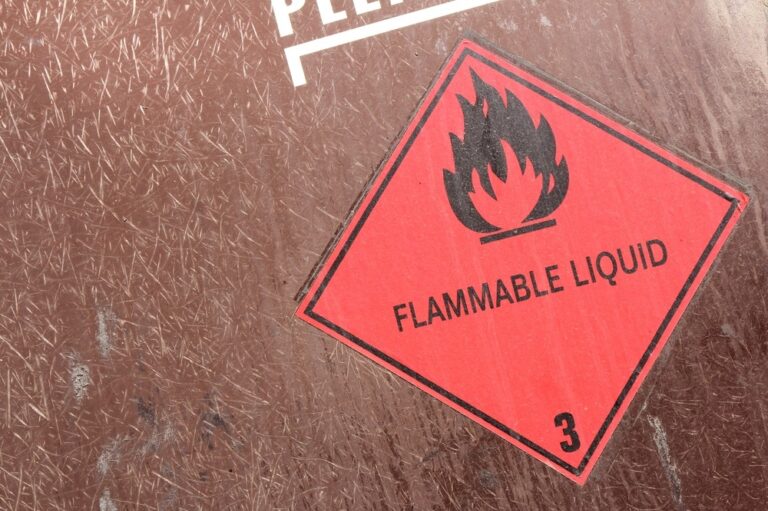 Updated guidance for using flammable liquids [UK] Red On line