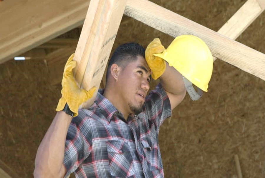 Construction Worker Heat Hot Sweat